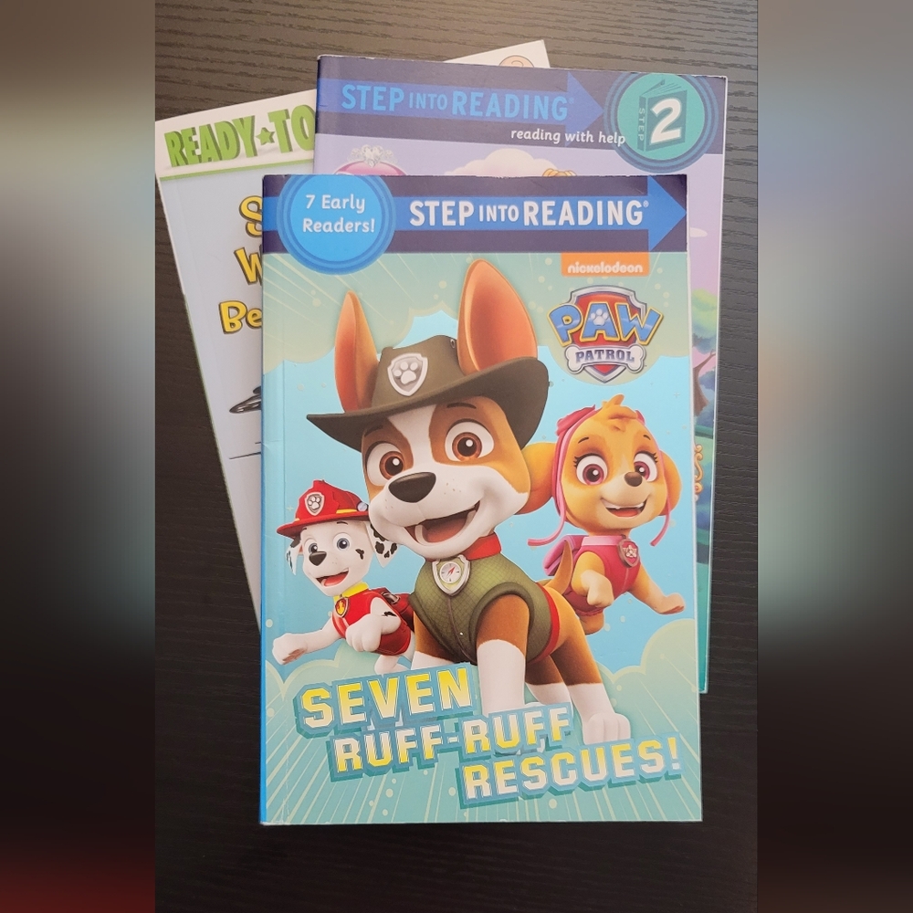 Step into reading Paw patrol, Beautiful Brides Belle Tiana, Snoopy 3 paperback